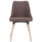 vidaXL Sillas de comedor 4 unidades tela marrón vidaXL Sillas de comedor 4 unidades tela marrón