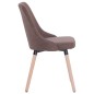 vidaXL Sillas de comedor 4 unidades tela marrón vidaXL Sillas de comedor 4 unidades tela marrón