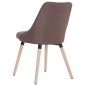 vidaXL Sillas de comedor 4 unidades tela marrón vidaXL Sillas de comedor 4 unidades tela marrón