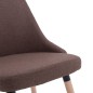 vidaXL Sillas de comedor 4 unidades tela marrón vidaXL Sillas de comedor 4 unidades tela marrón
