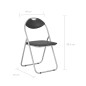 vidaXL Sillas de comedor plegables 6 unidades cuero sintético negro vidaXL Sillas de comedor plegables 6 unidades cuero sintético negro