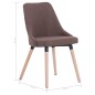 vidaXL Sillas de comedor 4 unidades tela marrón vidaXL Sillas de comedor 4 unidades tela marrón