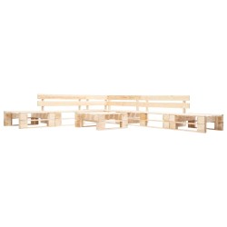 vidaXL Juego de muebles de palets de jardín 6 piezas madera natural