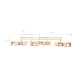 vidaXL Juego de muebles de palets de jardín 6 piezas madera natural