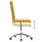 vidaXL Sillas de comedor 2 unidades tela amarilla