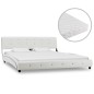 vidaXL Cama con colchón cuero sintético blanco 160x200 cm vidaXL Cama con colchón cuero sintético blanco 160x200 cm