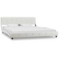 vidaXL Cama con colchón cuero sintético blanco 160x200 cm vidaXL Cama con colchón cuero sintético blanco 160x200 cm