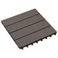 vidaXL Baldosas de porche WPC 30x30 cm 2 m² marrón oscuro 22 unidades vidaXL Baldosas de porche WPC 30x30 cm 2 m² marrón oscuro 22 unidades