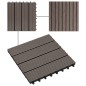 vidaXL Baldosas de porche WPC 30x30 cm 2 m² marrón oscuro 22 unidades vidaXL Baldosas de porche WPC 30x30 cm 2 m² marrón oscuro 22 unidades