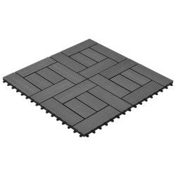 vidaXL Baldosas de porche de WPC 30x30 cm 2 m² gris 22 unidades