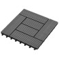 vidaXL Baldosas de porche de WPC 30x30 cm 2 m² gris 22 unidades vidaXL Baldosas de porche de WPC 30x30 cm 2 m² gris 22 unidades