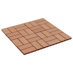 vidaXL Baldosas de porche de WPC 30x30 cm 2 m² color teca 22 unidades