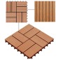 vidaXL Baldosas de porche de WPC 30x30 cm 2 m² color teca 22 unidades vidaXL Baldosas de porche de WPC 30x30 cm 2 m² color teca 22 unidades