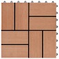 vidaXL Baldosas de porche de WPC 30x30 cm 2 m² color teca 22 unidades vidaXL Baldosas de porche de WPC 30x30 cm 2 m² color teca 22 unidades
