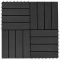 vidaXL Baldosas de porche de WPC 30x30 cm 2 m² negro 22 unidades vidaXL Baldosas de porche de WPC 30x30 cm 2 m² negro 22 unidades