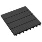 vidaXL Baldosas de porche de WPC 30x30 cm 2 m² negro 22 unidades vidaXL Baldosas de porche de WPC 30x30 cm 2 m² negro 22 unidades