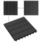 vidaXL Baldosas de porche de WPC 30x30 cm 2 m² negro 22 unidades vidaXL Baldosas de porche de WPC 30x30 cm 2 m² negro 22 unidades