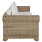 vidaXL Juego de sofás de 2 piezas con cojines de ratán natural vidaXL Juego de sofás de 2 piezas con cojines de ratán natural