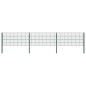 vidaXL Panel de valla con postes hierro verde 5,1x0,8 m vidaXL Panel de valla con postes hierro verde 5,1x0,8 m