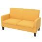 vidaXL Conjunto de sofás 2 piezas tela amarillo vidaXL Conjunto de sofás 2 piezas tela amarillo