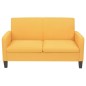 vidaXL Conjunto de sofás 2 piezas tela amarillo vidaXL Conjunto de sofás 2 piezas tela amarillo