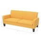 vidaXL Conjunto de sofás 2 piezas tela amarillo vidaXL Conjunto de sofás 2 piezas tela amarillo