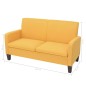 vidaXL Conjunto de sofás 2 piezas tela amarillo vidaXL Conjunto de sofás 2 piezas tela amarillo