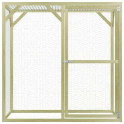 vidaXL Gallinero de madera de pino impregnada 1,5x1,5x1,5 m