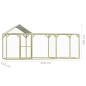 vidaXL Gallinero de madera de pino impregnada 4,5x1,5x2 m vidaXL Gallinero de madera de pino impregnada 4,5x1,5x2 m