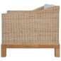vidaXL Juego de sofás de 2 piezas con cojines de ratán natural vidaXL Juego de sofás de 2 piezas con cojines de ratán natural