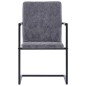 vidaXL Sillas voladizas de comedor 6 uds cuero sintético gris oscuro
