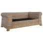 vidaXL Juego de sofás de 2 piezas con cojines de ratán natural vidaXL Juego de sofás de 2 piezas con cojines de ratán natural