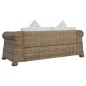 vidaXL Juego de sofás de 2 piezas con cojines de ratán natural vidaXL Juego de sofás de 2 piezas con cojines de ratán natural