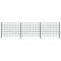 vidaXL Panel de valla con postes de hierro verde 5,1x1,2 m vidaXL Panel de valla con postes de hierro verde 5,1x1,2 m