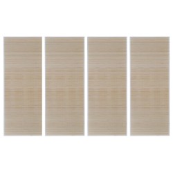 vidaXL Alfombras rectangulares de bambú natural 4 unidades 120x180 cm