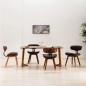 vidaXL Sillas de comedor 4 unidades de madera curvada y tela vidaXL Sillas de comedor 4 unidades de madera curvada y tela