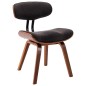 vidaXL Sillas de comedor 4 unidades de madera curvada y tela vidaXL Sillas de comedor 4 unidades de madera curvada y tela
