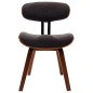 vidaXL Sillas de comedor 4 unidades de madera curvada y tela vidaXL Sillas de comedor 4 unidades de madera curvada y tela