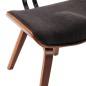 vidaXL Sillas de comedor 4 unidades de madera curvada y tela vidaXL Sillas de comedor 4 unidades de madera curvada y tela