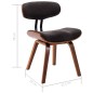vidaXL Sillas de comedor 4 unidades de madera curvada y tela vidaXL Sillas de comedor 4 unidades de madera curvada y tela