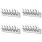 vidaXL Percheros 4 unidades aluminio plateado vidaXL Percheros 4 unidades aluminio plateado