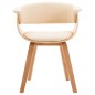 vidaXL Sillas de comedor 2 uds madera curvada y cuero sintético crema vidaXL Sillas de comedor 2 uds madera curvada y cuero sintético crema