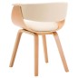 vidaXL Sillas de comedor 2 uds madera curvada y cuero sintético crema vidaXL Sillas de comedor 2 uds madera curvada y cuero sintético crema