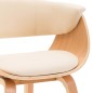 vidaXL Sillas de comedor 2 uds madera curvada y cuero sintético crema vidaXL Sillas de comedor 2 uds madera curvada y cuero sintético crema