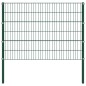 vidaXL Panel de valla con postes de hierro verde 11,9x1,2 m vidaXL Panel de valla con postes de hierro verde 11,9x1,2 m