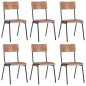 vidaXL Sillas de comedor 6 unidades madera contrachapada marrón vidaXL Sillas de comedor 6 unidades madera contrachapada marrón