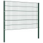 vidaXL Panel de valla con postes de hierro verde 11,9x1,2 m vidaXL Panel de valla con postes de hierro verde 11,9x1,2 m