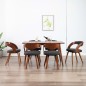 vidaXL Sillas de comedor 6 unidades madera curvada y tela gris oscuro vidaXL Sillas de comedor 6 unidades madera curvada y tela gris oscuro