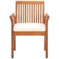 vidaXL Set comedor de jardín 5 pzas y cojines madera maciza de acacia vidaXL Set comedor de jardín 5 pzas y cojines madera maciza de acacia