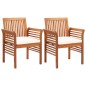 vidaXL Set comedor de jardín 3 pzas y cojines madera maciza de acacia vidaXL Set comedor de jardín 3 pzas y cojines madera maciza de acacia